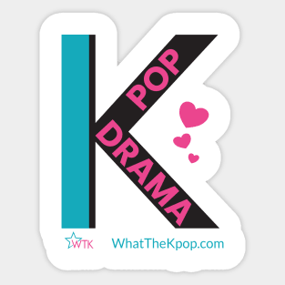 K design with K-Pop and K-Drama on White Sticker